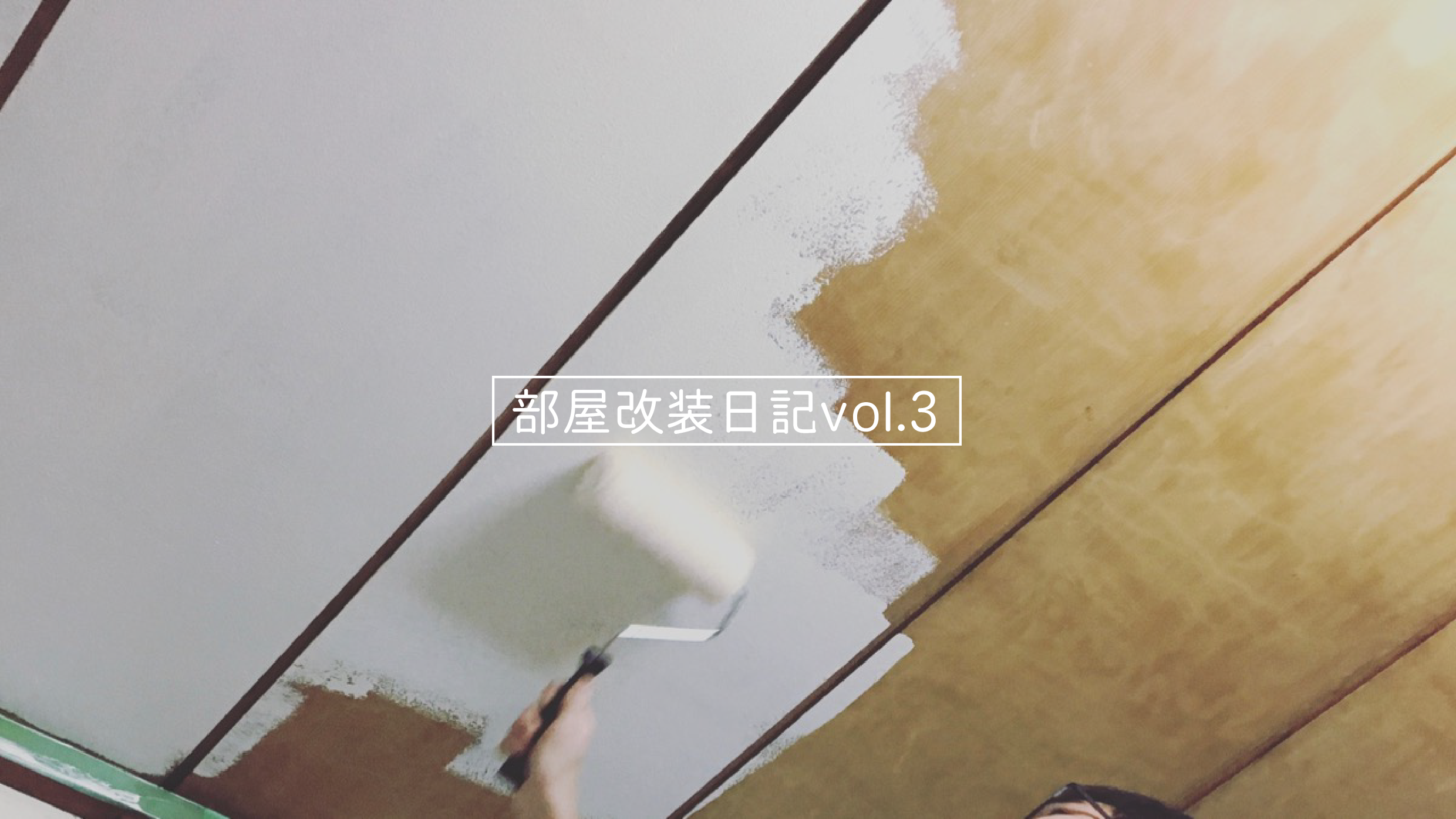 部屋改装日記vol.3-天井の色ぬり-